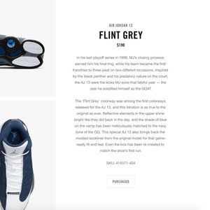 JORDAN 13 FLINT 2020 SIZE 8